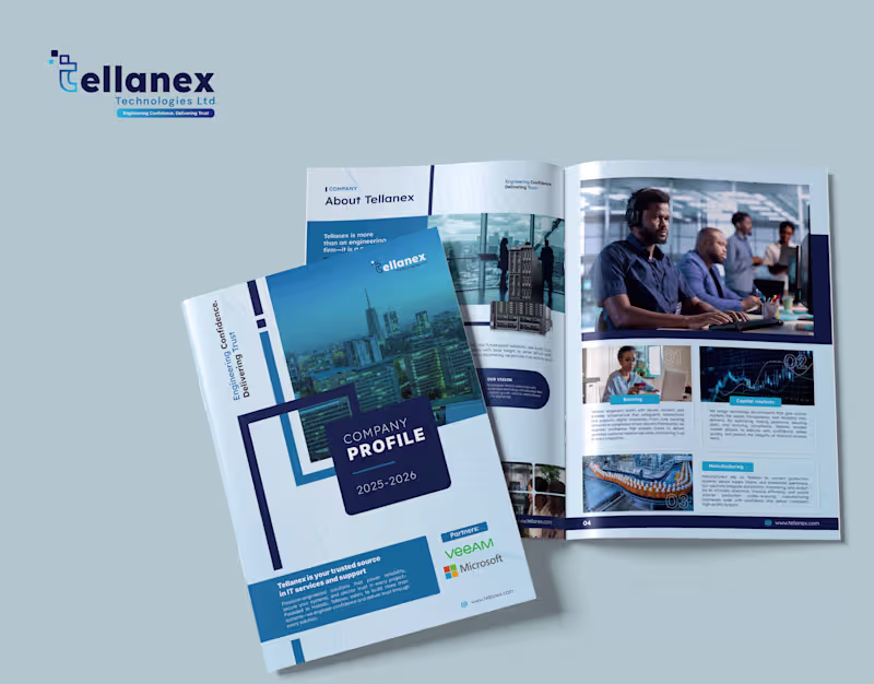 Cover image for Tellanex Technologies Company Profile Design