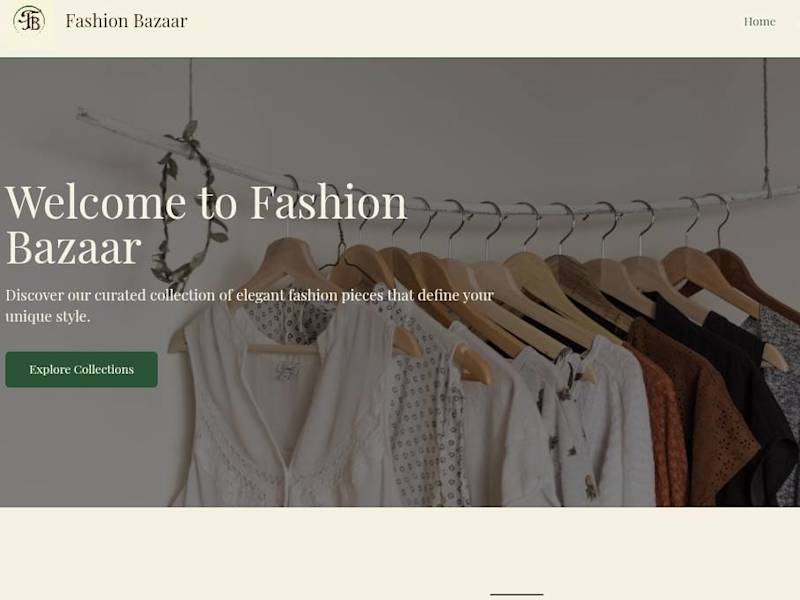 Cover image for Fashion Bazaar: A Demo Website to Show My Web Design Expertise