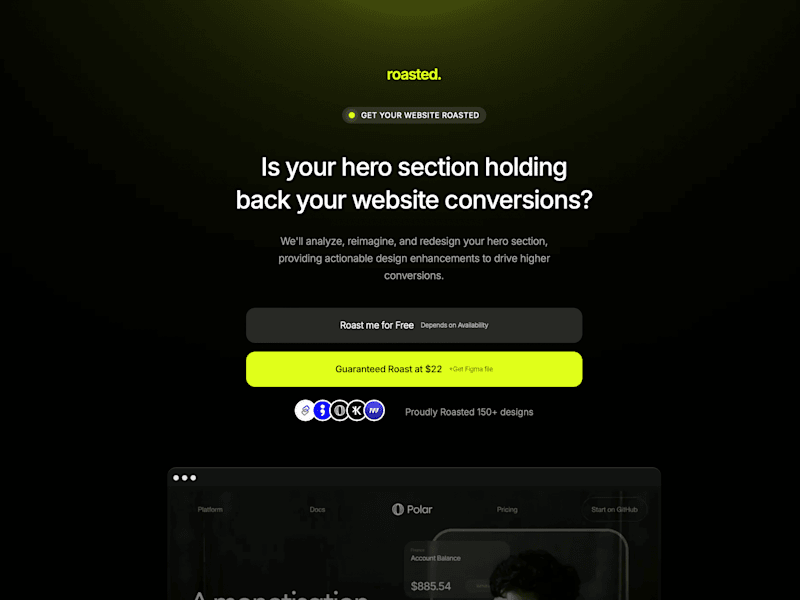Cover image for Roast my Hero Section by The Urban Studio
