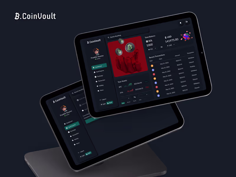 Cover image for CoinVault Dashboard