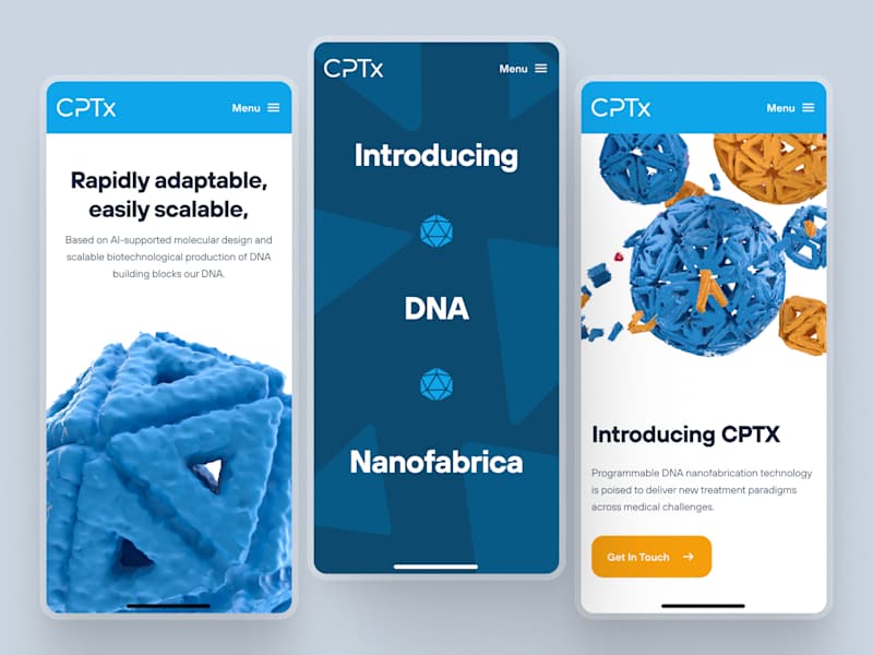 Cover image for cptx.bio: Programmable DNA Therapeutics | Mobile Overview UIUX