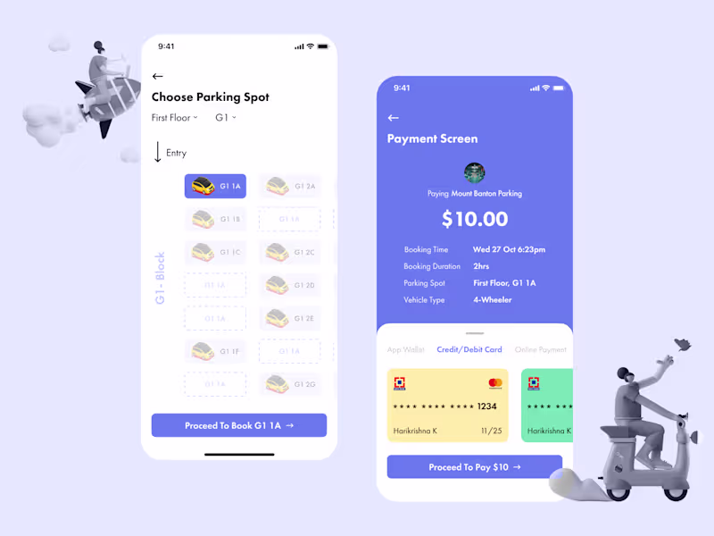 Cover image for Parking app concept