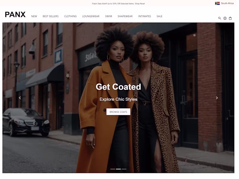 Cover image for PANX Fashion E-Commerce Website