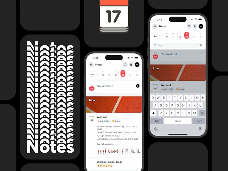 Cover image for 📓 Fitness App - Workout Notes & Calendar