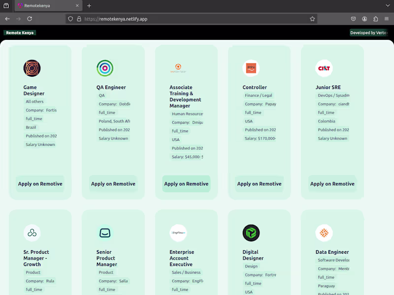 Cover image for Job board