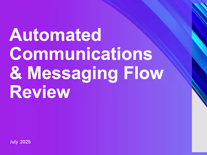 Cover image for  Messaging Flow Audit | CRM & Email Automation Fix