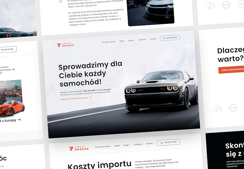 Cover image for Car import website - UI/UX design & development :: Behance
