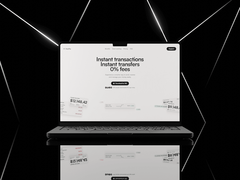 Cover image for EasyPay - Landing Page for mobile banking