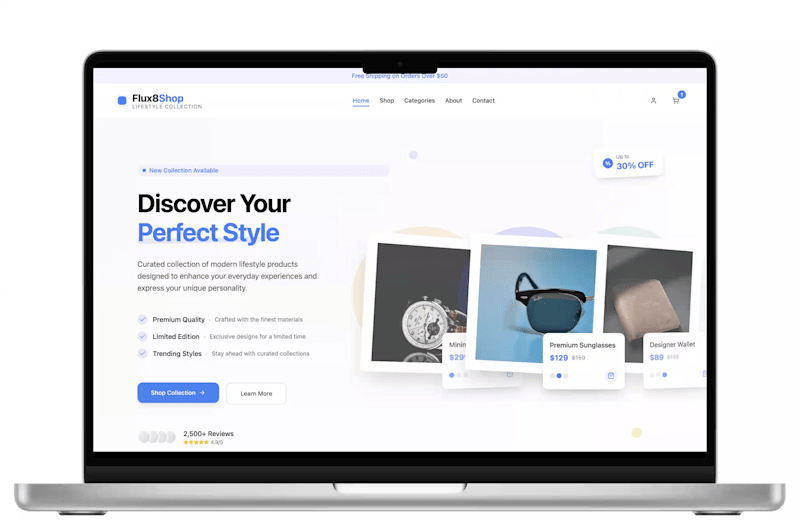 Cover image for Flux8 Shop Custom eCommerce Platform Development