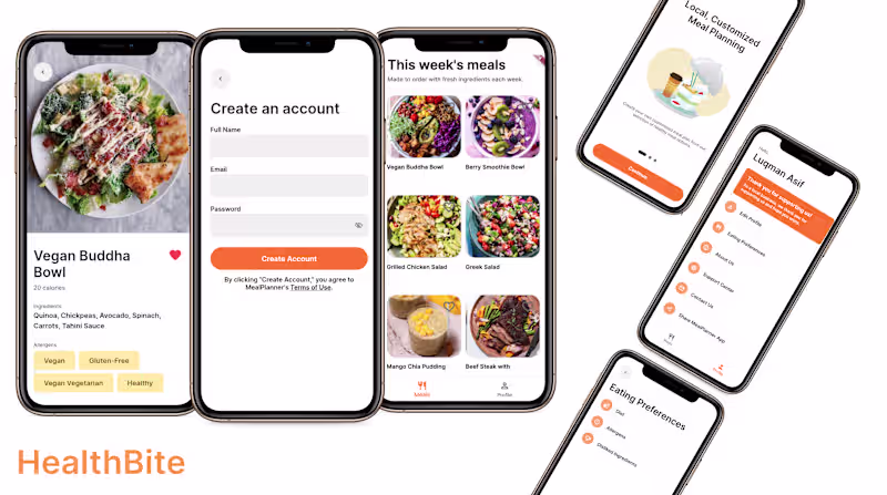 Cover image for Health Bite Meal Planning App Development