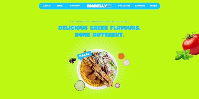 Cover image for BigBelly Greek Street Food – Custom Website Design & Development