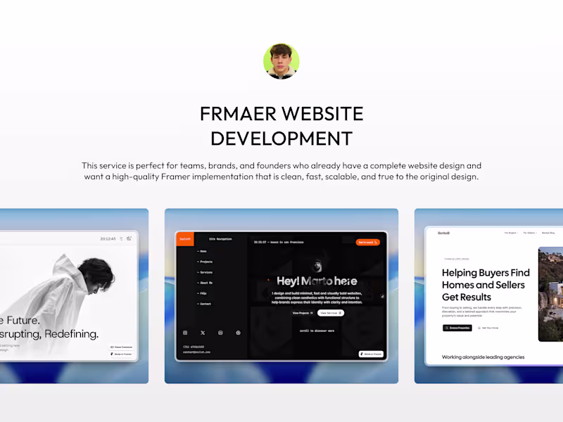 Cover image for Framer Website Development