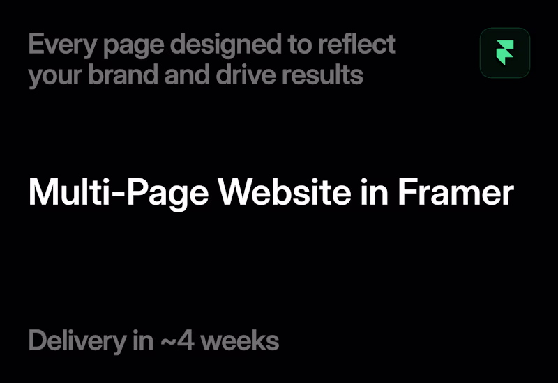 Cover image for Multi-Page Website in Framer