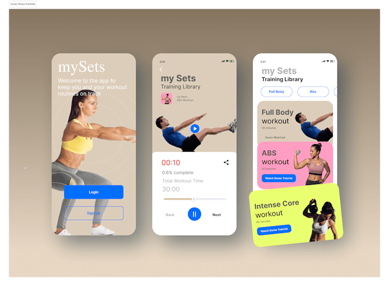 Cover image for mySets Fitness App