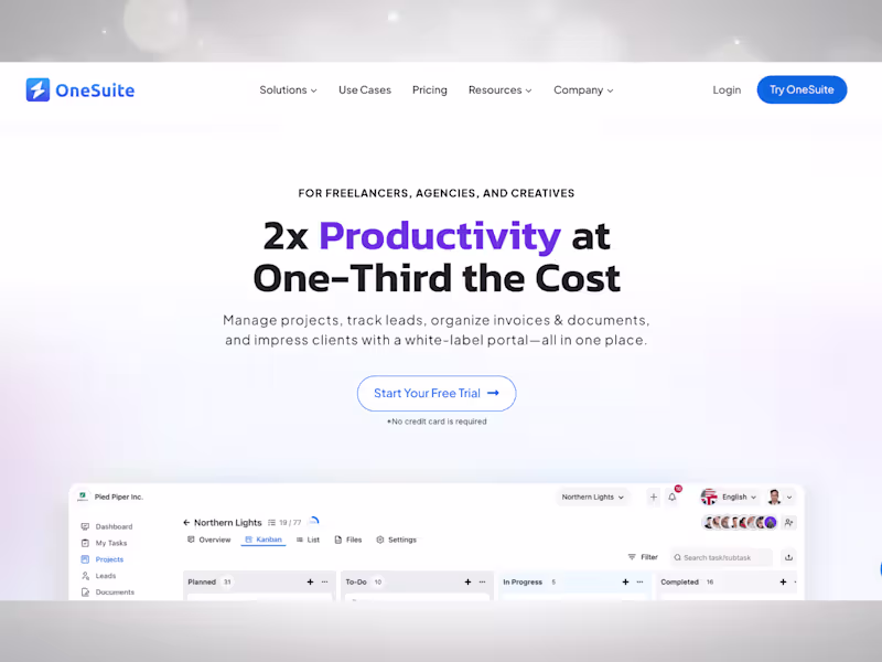 Cover image for OneSuite | A complete SASS | Web app using React,Next & Node