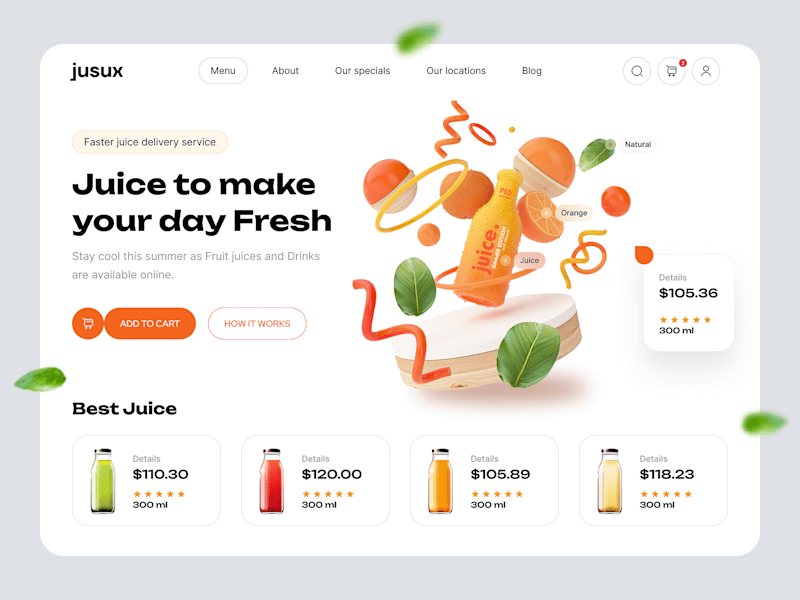 Cover image for Ecommerce Website Landing Page UI