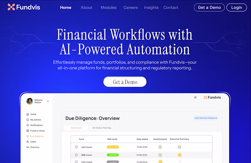 Cover image for Revamp the Fundvis Website for a Stunning New Look
