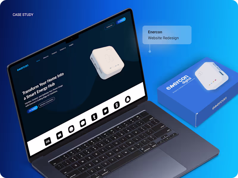 Cover image for Enercon Website UI/UX Design