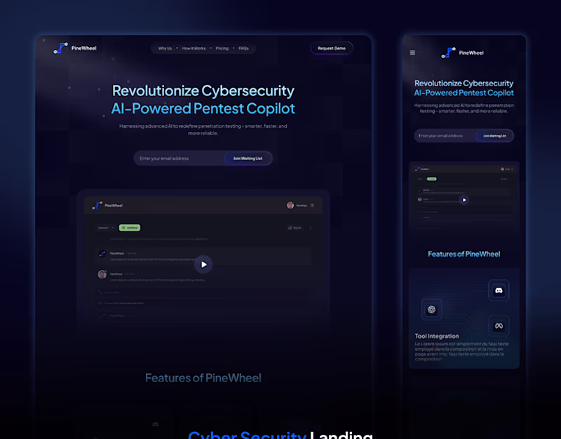 Cover image for Cyber Security Landing Page Design