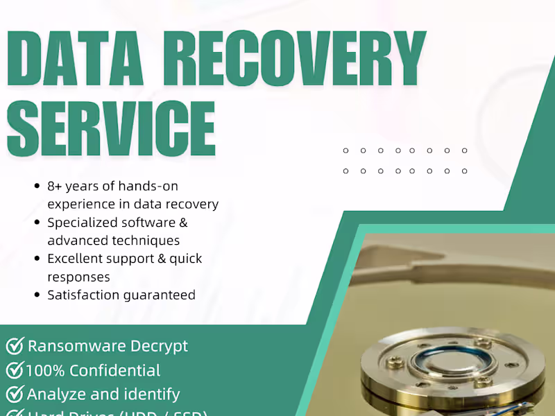Cover image for Hard Drive Data Recovery Do not worry about data loss anymore 