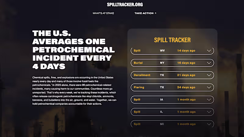 Cover image for Developing for a Non-profit | Petrochemical Accidents