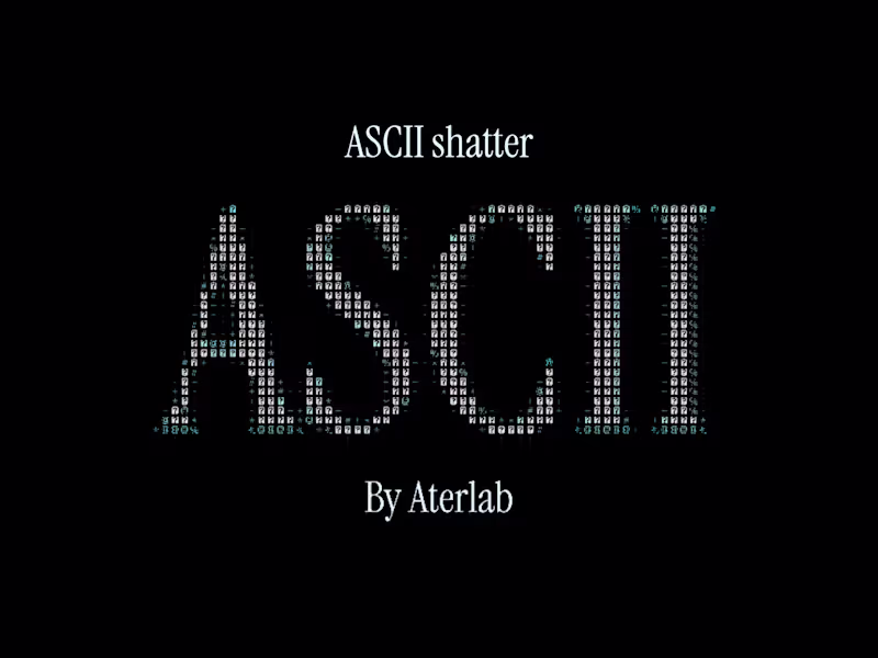 Cover image for Interactive ASCII Text Effect Experiment