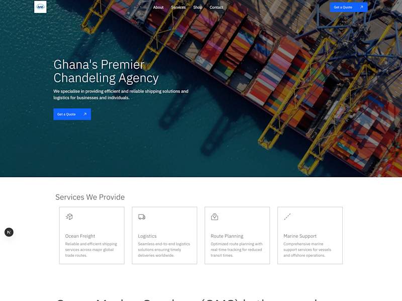Cover image for Oscar Marine Services | Website