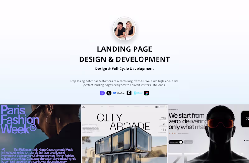 Cover image for Bespoke Landing Page: Design & Full-Cycle Development
