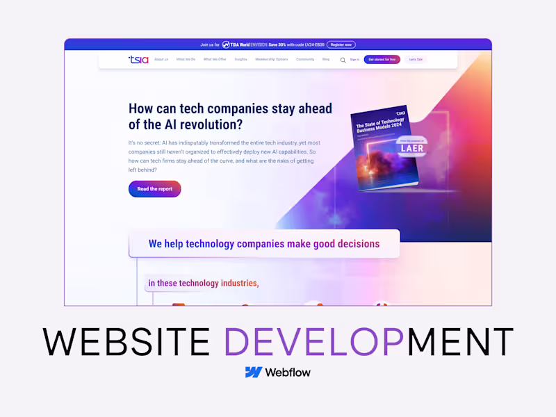 Cover image for Website Development — Webflow