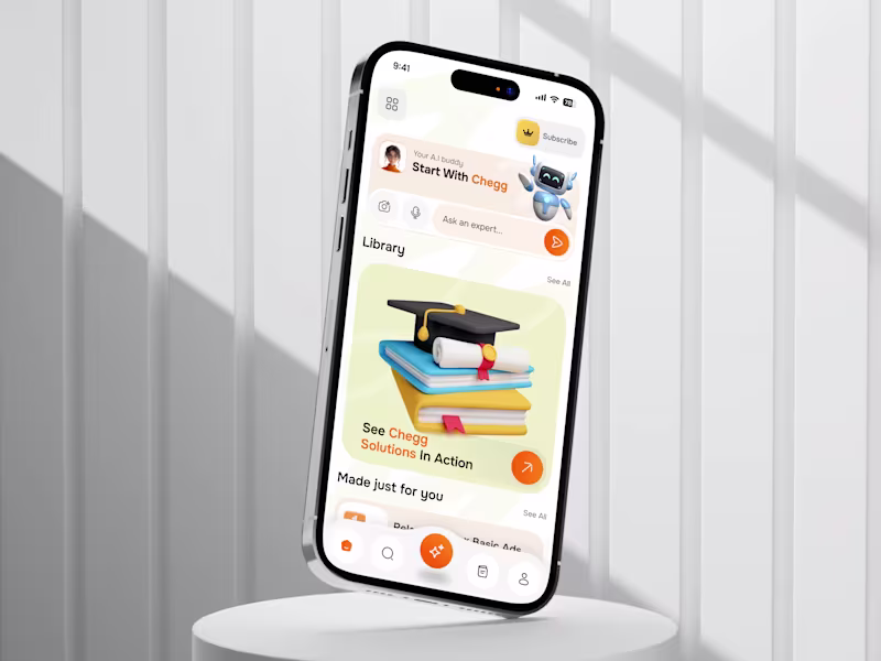 Cover image for  AI Education Mobile App | UI UX Design