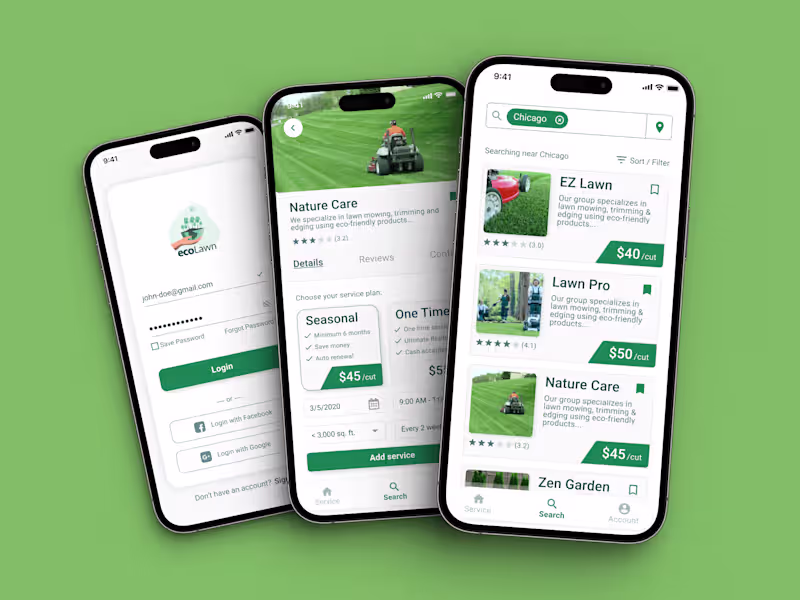 Cover image for ecoLawn - Product design (iOS)