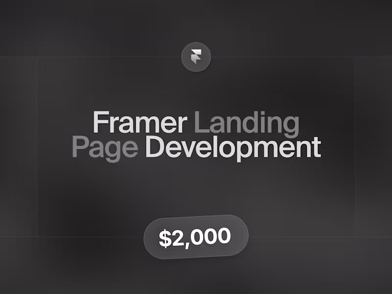 Cover image for Framer Landing Page Development