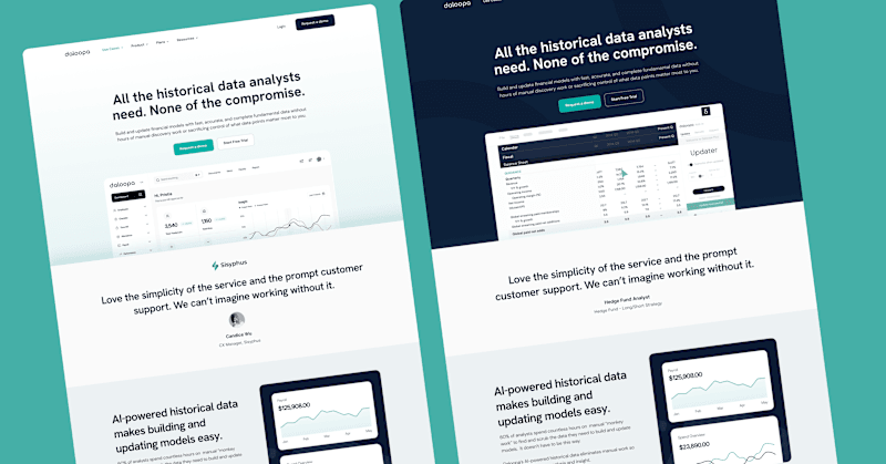 Cover image for Daloopa UX and UI Design