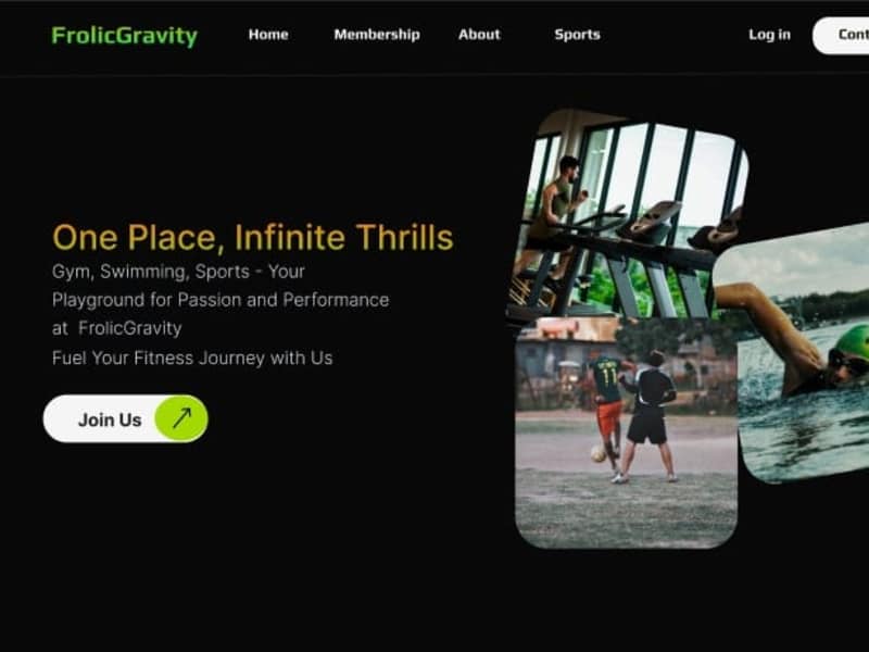 Cover image for FROLIC GRAVITY - Sports and Recreation Website