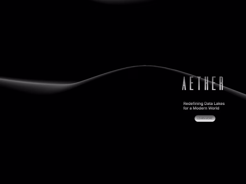 Cover image for AETHER - Landing Page for SaaS company