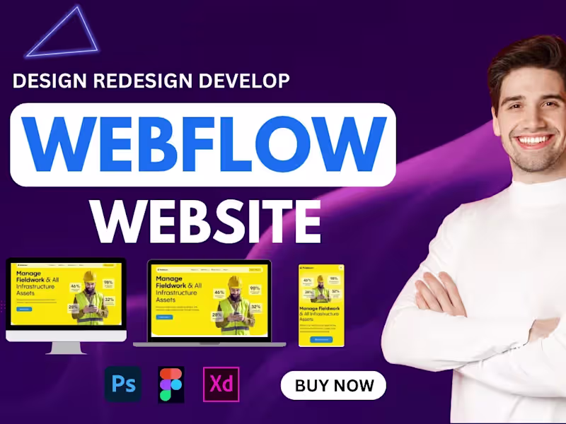 Cover image for Develop webflow website design and convert figma to webflow
