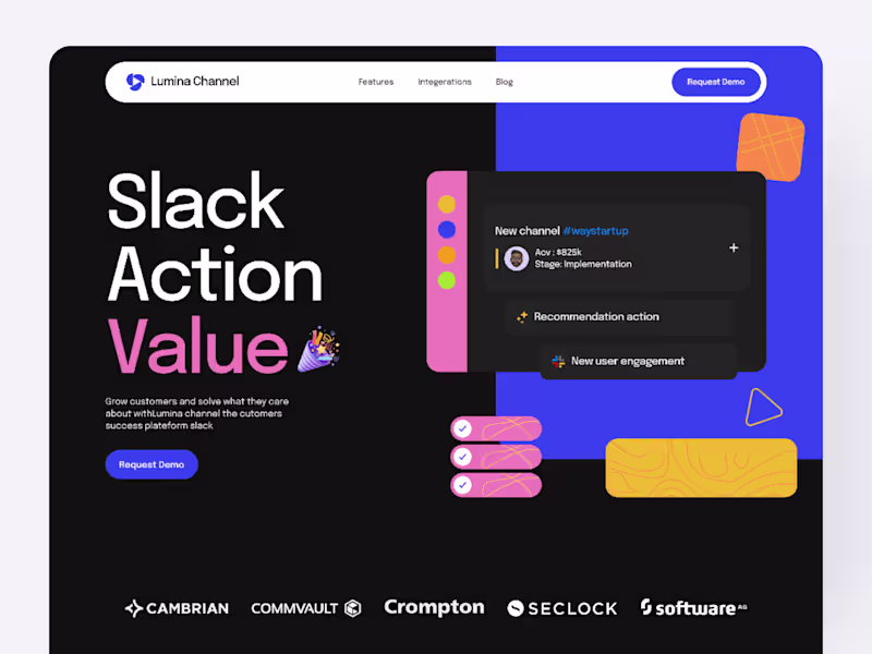 Cover image for Lumina Channel Website UI/UX