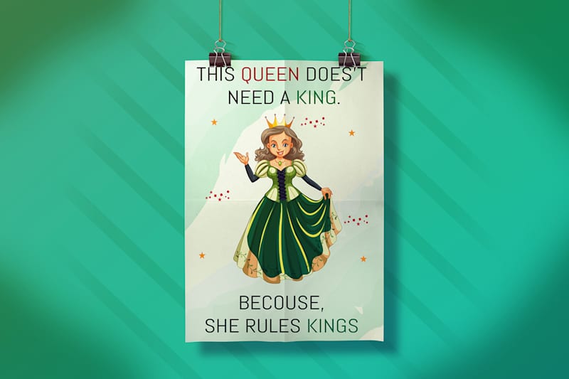 Cover image for The Queen Motivational Quotes Flyer | Behance