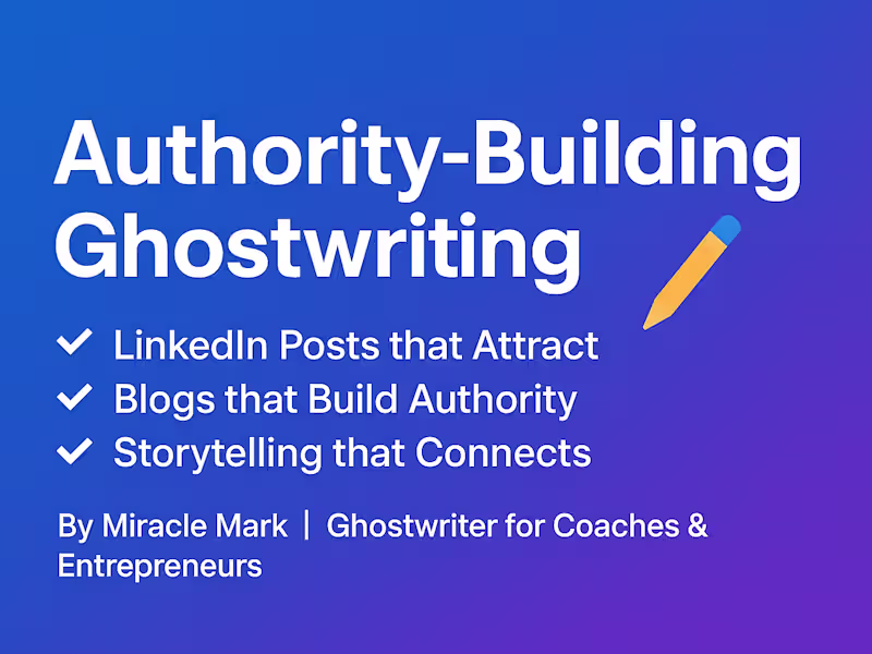 Cover image for Engaging LinkedIn Ghostwriting for Coaches & Entrepreneurs