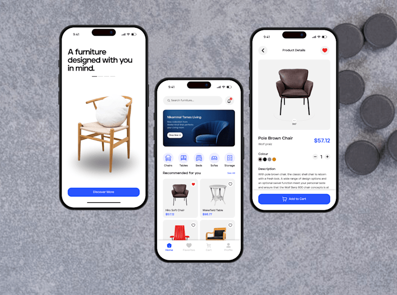 Cover image for Furniture E commerce App design