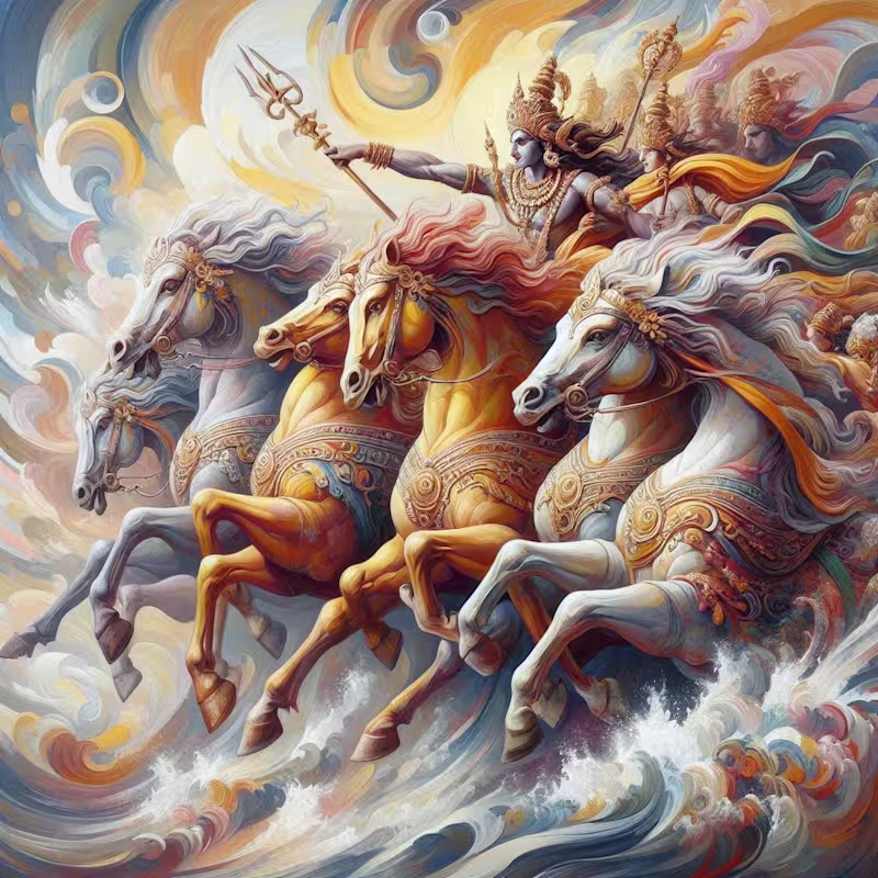 Cover image for Divine Chariot: Lord Rama Abstractionism A breathtaking abst...