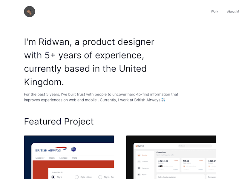 Cover image for UX Designer Portfolio Website built in Framer 