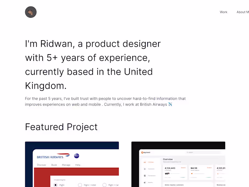 Cover image for UX Designer Portfolio Website built in Framer 