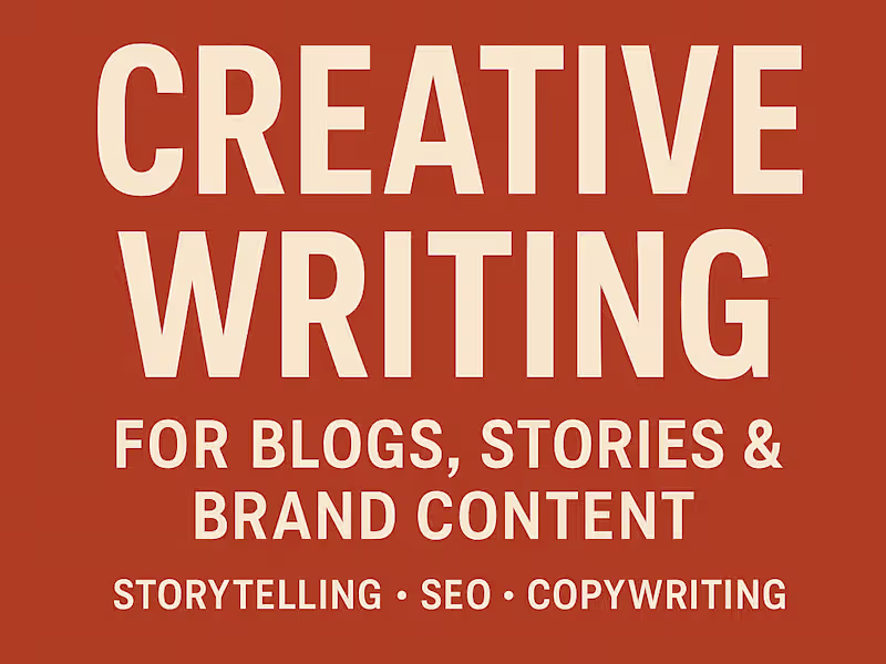 Cover image for Creative Writing for Blogs, Stories & Brand Content