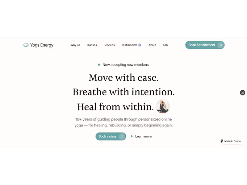 Cover image for yogsenergy yoga coaching