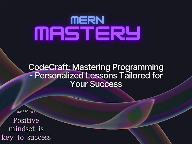 Cover image for CodeCraft: Personalized Programming Mastery