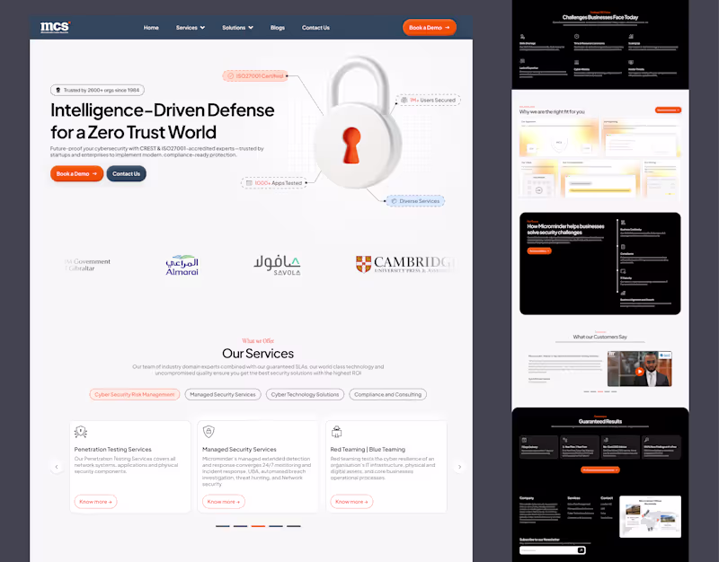 Cover image for MCS - Cybersecurity Website