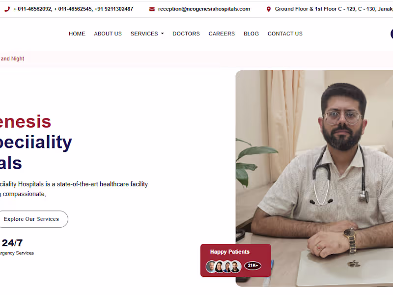 Cover image for Neo Genesis Multispeciality Hospital :: Home
