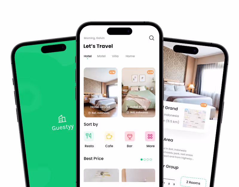 Cover image for Guestyy | Hotel Booking App on Behance