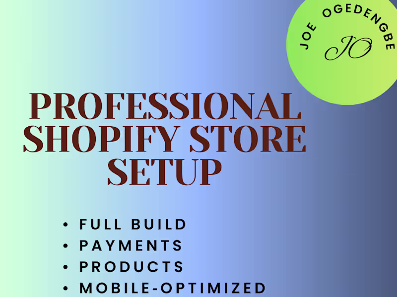 Cover image for Professional Shopify Store Setup Ready to Sell From Day One